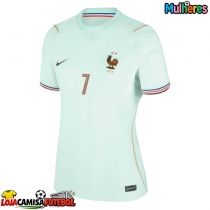 Camisa de Futebol França Ousmane Dembele #7 Equipamento Secundário Mulheres Mundo 2026 Manga Curta